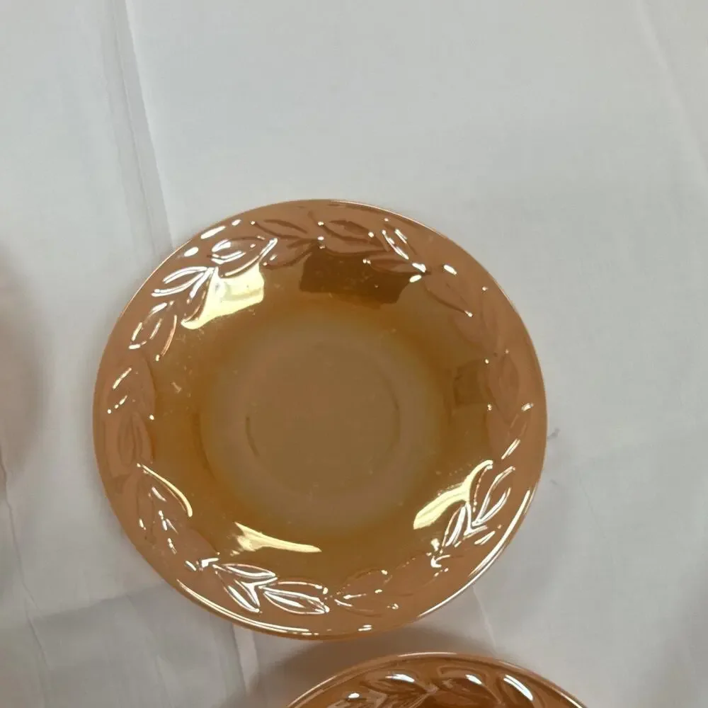Copied - Pink Pressed Glass Laurel Pattern Round Plate 6 in